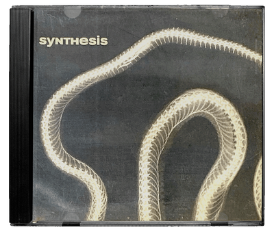 CD cover of Synthesis, with black and white image of snake x-ray